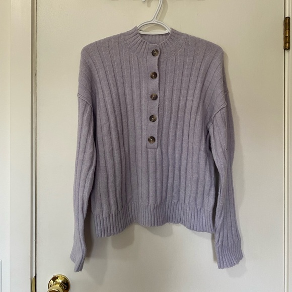 The Button Down Seawool Sweater in Lavender - Medium by Frank & Oak NWT - Picture 15 of 16